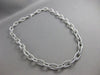 ESTATE LARGE 14K WHITE GOLD ROPE LINK CHAIN NECKLACE LOBSTER 9MM 18" INCH #21688