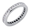 1.40CT DIAMOND 14KT WHITE GOLD 3D PRINCESS INVISIBLE CHANNEL ANNIVERSARY RING