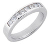 .65CT DIAMOND 14KT WHITE GOLD PRINCESS CHANNEL SEMI ETERNITY ANNIVERSARY RING