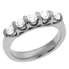 .75CT DIAMOND 14KT WHITE GOLD 3D CLASSIC ROUND 5 STONE CHANNEL ANNIVERSARY RING