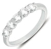 .51CT DIAMOND 14KT WHITE GOLD 3D CLASSIC ROUND 5 STONE CHANNEL ANNIVERSARY RING