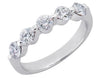 1.05CT DIAMOND 14KT WHITE GOLD ROUND 5 STONE SHARE PRONG ANNIVERSARY LOVE RING