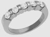 .78CT DIAMOND 14KT WHITE GOLD ROUND & BAGUETTE CHANNEL 9 STONE ANNIVERSARY RING