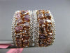 ESTATE LARGE 4.35CT WHITE & PINK DIAMOND 18KT WHITE & ROSE GOLD CLIP ON EARRINGS