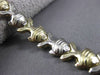 ESTATE LONG 14KT WHITE & YELLOW GOLD MATTE & SHINY LUCKY FISH BRACELET #24001