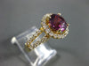 ESTATE 2.67CT DIAMOND & AAA AMETHYST 14KT WHITE GOLD ROUND HALO ENGAGEMENT RING