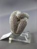ESTATE MASSIVE 1.92CT DIAMOND 18KT WHITE GOLD 3D LOVE KNOT MULTI ROW LOVE RING