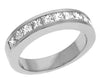 1.10CT DIAMOND 14K WHITE GOLD 3D PRINCESS CHANNEL SEMI ETERNITY ANNIVERSARY RING