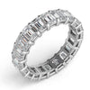 EXTRA LARGE 8.53CT DIAMOND 18KT WHITE GOLD EMERALD CUT ETERNITY ANNIVERSARY RING
