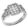 1.44CT DIAMOND 14K WHITE GOLD ROUND BAGUETTE & PRINCESS PAST PRESENT FUTURE RING