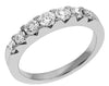 .88CT DIAMOND 14K WHITE GOLD 7 STONE SHARED PRONG SEMI ETERNITY ANNIVERSARY RING