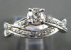 ESTATE 1.0CT DIAMOND 14KT WHITE GOLD 3D INFINITY ENGAGEMENT RING AGL CERTIFIED