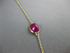 ESTATE LARGE 2.0CT RUBY 14KT YELLOW GOLD 3D OVAL BY THE YARD TIN CUP NECKLACE