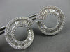 ESTATE LARGE 4.44CT DIAMOND 18KT WHITE GOLD 3D CIRCULAR INSIDE OUT EARRINGS