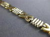 ESTATE 14KT WHITE & YELLOW GOLD 3D HANDCRAFTED X SHAPE LOVE BRACELET #22722