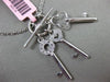ESTATE .36CT DIAMOND 14KT WHITE GOLD 3D KEYS TO YOUR HEART LOVE TOGGLE NECKLACE