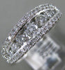 ESTATE .75CT DIAMOND 14KT WHITE GOLD 3D SEVEN STONE GRADUATING ANNIVERSARY RING