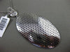 ESTATE LARGE 8.88CT WHITE & BLACK DIAMOND 14KT WHITE GOLD OVAL FLOATING PENDANT