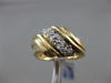 ESTATE WIDE .33CT ROUND DIAMOND 14KT YELLOW GOLD 3D MULTI WAVE LOVE KNOT RING