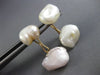 ANTIQUE LARGE PEARL 14K YELLOW GOLD 3D CLASSIC BAROQUE DOUBLE SIDED CUFFLINKS