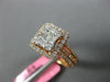 ESTATE WIDE 1.04CT DIAMOND 18KT ROSE GOLD CLASSIC SQUARE CLUSTER ENGAGEMENT RING