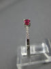 ESTATE .39CT DIAMOND & AAA RUBY 14KT WHITE GOLD 3D ROUND & OVAL CLASSIC FUN RING