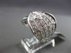 ESTATE WIDE 1.96CTW BLACK & WHITE DIAMOND 18KT WHITE GOLD FILIGREE FUN RING