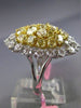 ESTATE MASSIVE GIA 7.42CT INTENSE FANCY YELLOW & WHITE DIAMOND 18KT GOLD 3D RING
