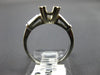 ESTATE .34CT DIAMOND PLATINUM 3 STONE FISHTAIL SEMI MOUNT ENGAGEMENT RING #15679