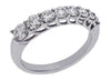 1.0CT DIAMOND 14KT WHITE GOLD 3D CLASSIC 8 STONE SHARED PRONG ANNIVERSARY RING