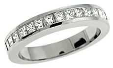 .70CT DIAMOND 14KT WHITE GOLD 3D PRINCESS CHANNEL SEMI ETERNITY ANNIVERSARY RING