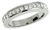 .70CT DIAMOND 14KT WHITE GOLD 3D PRINCESS CHANNEL SEMI ETERNITY ANNIVERSARY RING