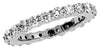 1.66CT DIAMOND 14KT WHITE GOLD 3D CLASSIC SHARE PRONG ETERNITY ANNIVERSARY RING