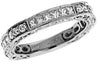 1.23CT DIAMOND 14KT WHITE GOLD ROUND & PRINCESS 3/4TH ETERNITY ANNIVERSARY RING