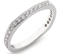 .30CT DIAMOND 14K WHITE GOLD ROUND CHANNEL PRONG SQUARE WEDDING ANNIVERSARY RING