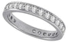 .88CT DIAMOND 14KT WHITE GOLD 3D CHANNEL & PRONG 3/4TH ETERNITY ANNIVERSARY RING
