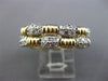 ESTATE WIDE .90CT DIAMOND 14KT TWO TONE GOLD 3D FLEXIBLE WOVEN ANNIVERSARY RING