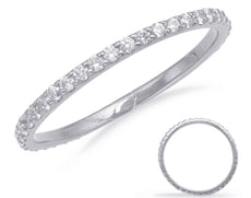 .40CT DIAMOND 14KT WHITE GOLD 3D SHARED PRONG 2MM LOW SETTING ANNIVERSARY RING