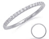 .40CT DIAMOND 14KT WHITE GOLD 3D SHARED PRONG 2MM LOW SETTING ANNIVERSARY RING