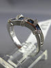 ESTATE .70CT DIAMOND & AAA SAPPHIRE 14KT WHITE GOLD 3D SEMI ETERNITY SNAKE RING