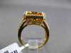 ESTATE LARGE 5.76CT DIAMOND & AAA CITRINE 14KT YELLOW GOLD 3D HALO FILIGREE RING