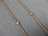 LONG 7.35CT DIAMOND & AAA MULTICOLOR SAPPHIRE 14K ROSE GOLD BY THE YARD NECKLACE