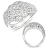 1.26CT DIAMOND 14KT WHITE GOLD 3D CLASSIC MULTI ROW DIAGONAL CHANNEL FUN RING