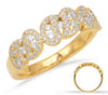 ESTATE .57CT DIAMOND 14KT YELLOW GOLD 3D CLASSIC MULTI LEAF FUN LOVE RING