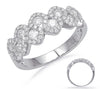 WIDE .82CT DIAMOND 14KT WHITE GOLD CLASSIC MULTI SWIRL DOUBLE ROW FUN LOVE RING