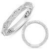 .76CT DIAMOND 14K WHITE GOLD ROUND & MARQUISE FILIGREE MILGRAIN ANNIVERSARY RING