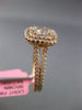 ESTATE LARGE GIA 1.13CT DIAMOND 18KT ROSE GOLD HALO SPLIT SHANK ENGAGEMENT RING