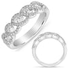 ESTATE WIDE .76CT DIAMOND 14K WHITE GOLD 3D MULTI LEAF ETOILE INFINITY LOVE RING