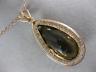 ANTIQUE LARGE VICTORIAN AAA SMOKY TOPAZ 14KT ROSE GOLD TEARDROP PENDANT #20947