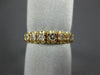 ESTATE .42CT DIAMOND 14KT YELLOW GOLD 7 STONE FILIGREE ANNIVERSARY RING #2771
